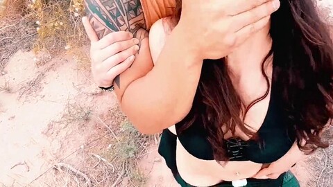 Outdoor fun with a fan, totally real