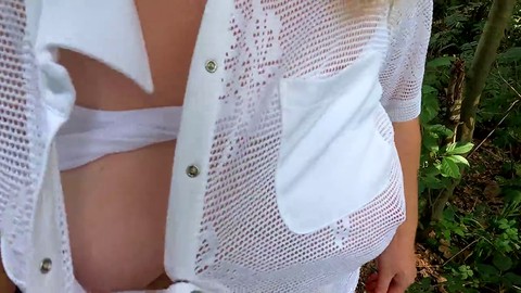 Tetas cachetando y exprimiendo, golpeando, rojo