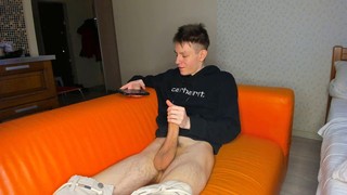 Gay cumshot, shafted, 4k porn