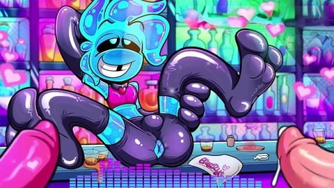 Gangbang, bathroom, gay cartoon