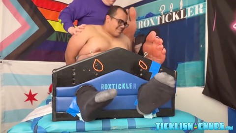 Immense, gay chubby, foot tickling
