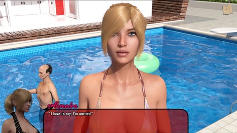 Big natural tits, erotic story, visual novel game