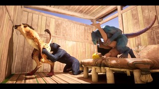 Furry gay animation, ass licking, wild life