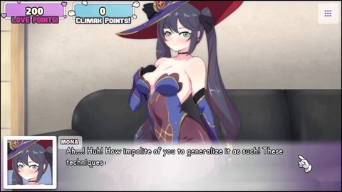 La sexy star de l'anime Cuminggaming canalise Mona de Genshin dans une parodie de casting couch
