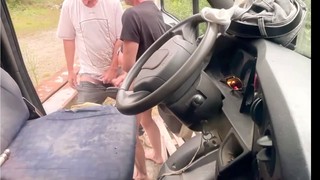 Old gay men, blowage, public